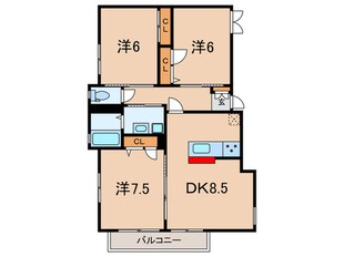 ヴィラパ－ク１番館の物件間取画像